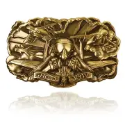 Handmade Brass Belt Buckle for Mens "JET PILOT", Western Belt Buckle Custom