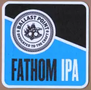 Ballast Point Brewing Co Fathom IPA Beer Coaster San Diego CA