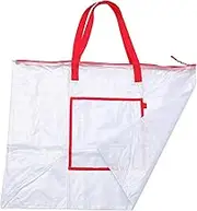 Transparent Art Portfolio Bag Durable Storage Organizer with Zipper and Straps for Teachers Students Painters for Posters Bulletin Boards Holidays