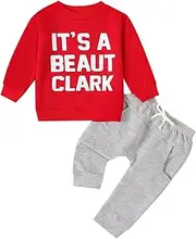 [LAGKIYOJ] Toddler Christmas Tree Baby Boy Girl Outfit Pullover Sweatshirt Warm Pant Sets 2Pcs Xmas Fall Winter Clothes