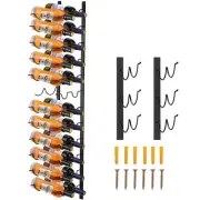 VEVOR Wall Mounted Wine Rack Vertical Wine Rack 24 Bottle Black Storage Holder