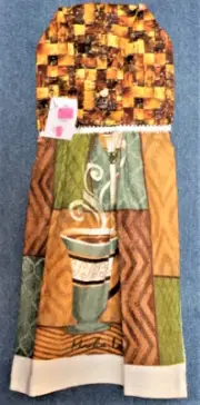 **NEW** Handmade "Coffee, Mocha, Latte'!" Hanging Kitchen Hand Towel #2816