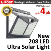 Ultra 208 LED Solar Outdoor Motion Sensor Light PIR Garden Security Floodlights