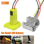 120W DC18V to DC 12V Step-Down Converter Battery Adapter for Ryobi 18V Battery
