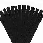 Plastic Zipper 10pcs 15-60cm Black White Nylon Roll Zipper, Tailor Sewer Craft Crafter's, for Sewing