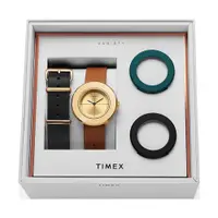 在飛比找蝦皮商城優惠-【TIMEX】天美時 復刻系列 限量手錶禮盒組 (金/黑/咖