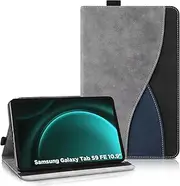 AsWant Case for Samsung Galaxy Tab S9 FE 10.9 Inch / S9 2023 11 Inch - Ultra Thin Tablet with Wallet and Stand Function Protective Case Compatible with Galaxy Tab S9 FE Case (Grey)