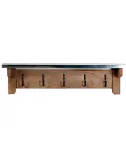 Alaterre Millwork 40in Hook Shelf - Wood/Zinc