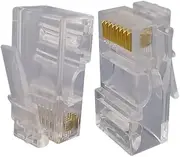 20Pcs RJ45 8 Pin Crystal Head Rj-45 8P8C Network Cable Connector CAT5 LAN Ethernet Cable Plugs