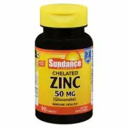 Sundance Vitamins Chelated Zinc (Gluconate) Tablets 50 mg 90 Tabs By Sundance