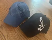 (2) American Eagle Outfitters Baseball Cap Fitted Sm/medium Embroidered Logo NWT