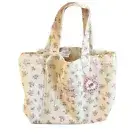 with Lace Bow Printed Tote Bag Canvas Storage Handbags Fashion Shoulder Bag