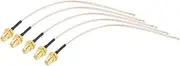 Baxnore 5 Pcs RP-SMA to U.FL/IPX Coaxial Cable, 50Ω Low Loss, Fold Resist, 15cm, 5 Pack, Compatible with Routers