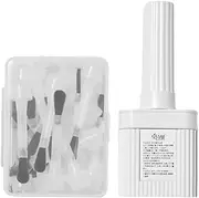 Nail Art Brushes Set with 20pcs Heads Replacement Nail Polish Brush Kit with Handle Powder Dip Liquid Fingernail Brushes Soft Bristles Nail Brushes