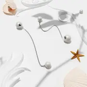 Double Sided Pearl Drop Dangle Earrings Embellished With SWAROVSKI® Crystals