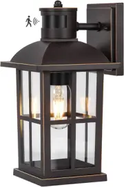 Motion Sensor Outdoor Wall Light, Dusk to Dawn Porch Light Wall Mount, Waterproo