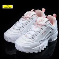 在飛比找蝦皮購物優惠-(Ready Stock) FILA 女士白色和粉色運動鞋 