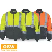 Hi Vis Two waterproof Tone Flying Quilt-Lined Jacket with 3m R/Tape 3862