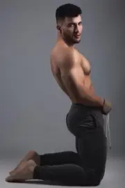 [K165] Handsome Man Cute Male Model Showing Off Body Physique Art Photography