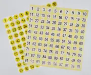 1-100 Consecutive Number Labels Stickers Self-Adhesive round dot 2 colors paper