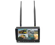 Elinz 4CH Digital Wireless 7" Quad Monitor Splitscreen DVR 12V 24V 2.4GHz