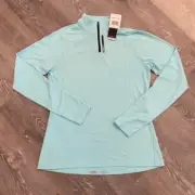 NWT Adidas Blue Quarterzip women Large Bin I-34