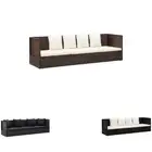 Outdoor Sunlounger Garden Patio Garden Daybed Poly Rattan Multi Colours vidaXL
