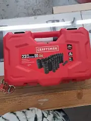 CRAFTSMAN Deep Impact Socket Set, SAE, 1/2-Inch, 23 Pieces (CMMT16970)