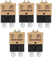 GLOSO Blade Circuit Breaker, DC Manual Reset 32V ATC Fuse for Automotive RV Marine Boat(E39,5A,5PACK)