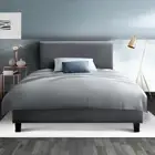 Wooden Bed Frame King Single Size Base Mattress Platform Contemporary Bedhead