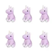 6PK Living Nature Little Buddies Unicorn Animal Plush Toy 9cm Assorted 0y+