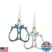 2 Pieces Embroidery Scissors Sharp Sewing Crochet Yam Scissors,Small Scissor
