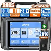 XTOOL D8W Wireless Bidirectional Scan Tool, 2025 OBD2 Scanner with Topology, FCA AutoAuth, 3-Year Updates, ECU Coding, PMI, 38+ Resets, Full Diagnostic Scanner for Car, Crankshaft Relearn, CAN FD/DoIP