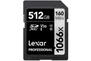 SD Card Lexar Professional 1066x 512GB SDXC UHS-I 160MB/s DSLR Mirrorless Cameras