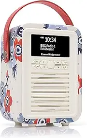 Emma Bridgewater Portable Dab Radio with Bluetooth Speaker and Aux - VQ Retro Mini Bedside Dab+ FM Radio Alarm Clock - Radio Mains Powered & Battery