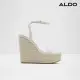 【ALDO】MARYSOL-草編楔型厚底涼鞋-女鞋(白色)