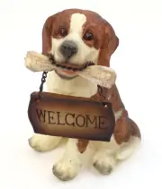 Barjan 1257203 Resin "Welcome" Beagle Puppy