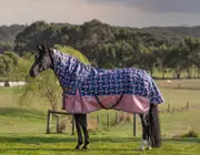 Caribu Alpine Detach-a-Neck Horse Rug 100g Rose Check - 4.6FT / Rose Check