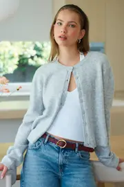 [Supré] Supré - Brydie Button Through Cardigan - Grey marle S GREY MARLE