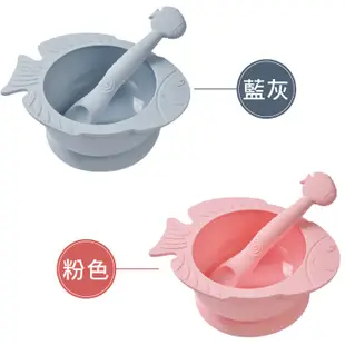 DL哆愛 寶寶副食品 副食品 寶寶餐具 吸盤碗 矽膠碗 矽膠湯匙 二件套組 學習湯匙 矽膠餐盤 矽膠湯匙 寶寶餐具組