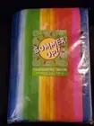 Vinyl Tablecloth Flannel Backed Oblong Rainbow Colors 52" x 90" Kmart Striped