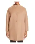New Beautiful Designer MARINA RINALDI Ladies Camel Reversible Coat Size 16