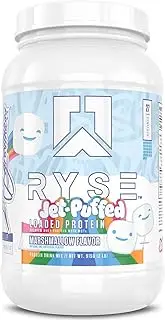 RYSE Up Supplements Ryse Core Series Loaded Protein | Build, Recover, Strength 25g Whey Added Prebiotic Fiber and MCTs Low Carbs & Sugar 27 Servings (Marshmallow)