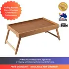 Bamboo Folding Food-Breakfast inBed Tray Lap Desk Serving/TV Table - AU STOCK