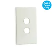 QCE Slimline 2 Gang Grid & Plate