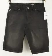 New Buffalo David Bitton Parker Boys 10 Slim Fit Black Stretch Denim Jean Shorts