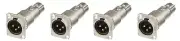 4 Neutrik NA3MDF 3 Pin Mic XLR Male to Female Adapter Feed / Pass Thru Converter