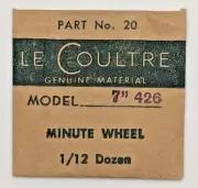 NOS Jaeger LeCoultre - Minute Wheel - 7" Cal. 426 - Part 20