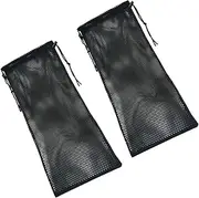 BESPORTBLE Snorkeling Bag Set 2pcs Mesh Drawstring Bags for Scuba Diving Gear Compact Portable Nylon Material Sports
