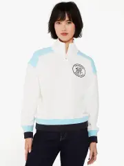Tennis Raquet Club Quarter Zip Pullover Swater